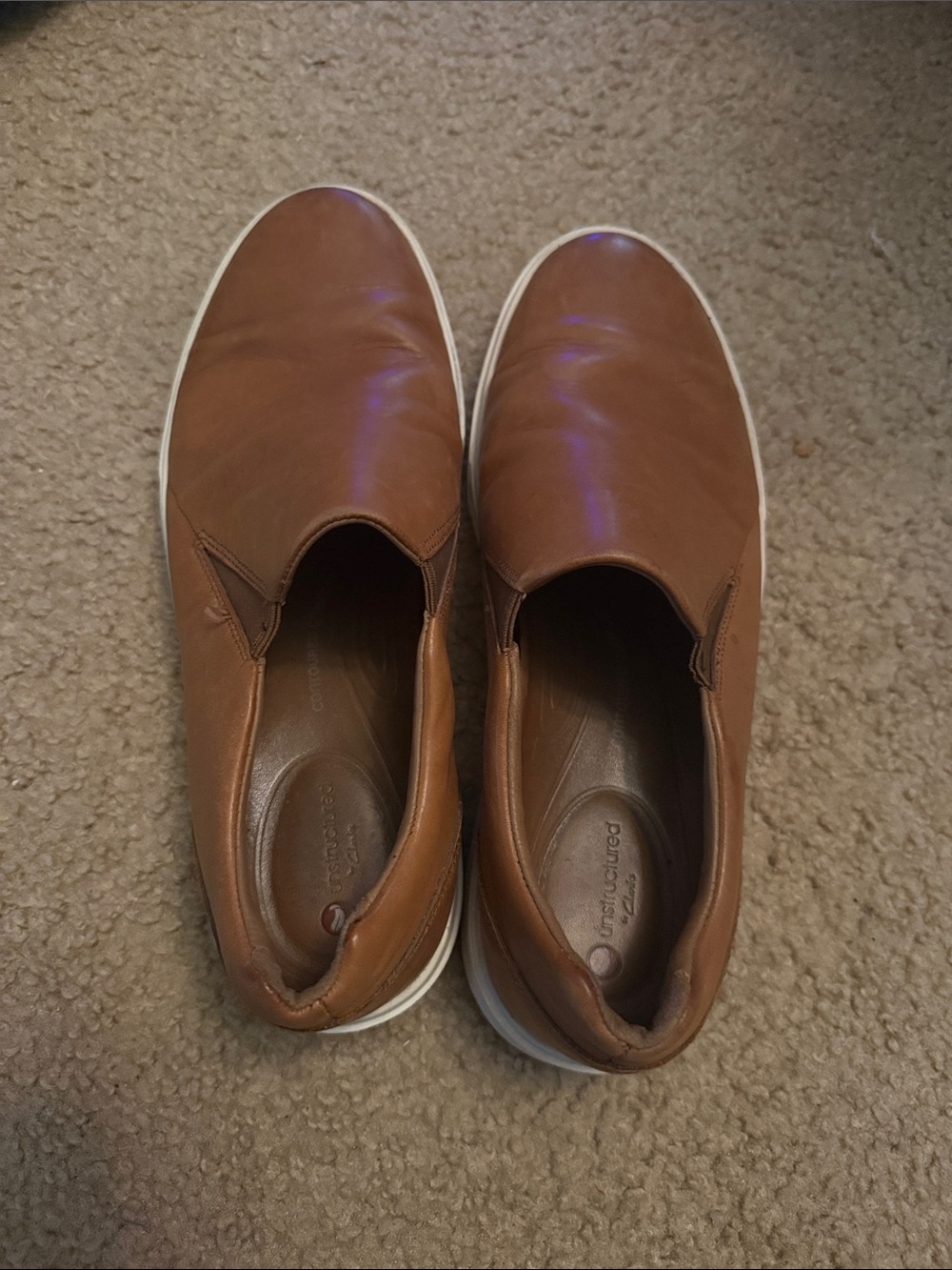 Unobstructed by Clark slip-On Leather Sneakers - Brown